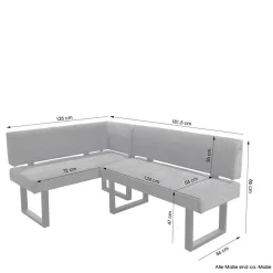 Wohnen Moderne Eckbank mit drei Sitzplätzen - Olegana