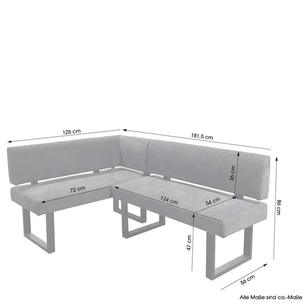 Wohnen Moderne Eckbank mit drei Sitzplätzen - Olegana