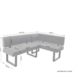 Wohnen Moderne Eckbank mit drei Sitzplätzen - Olegana