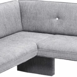 Wohnen Moderne Eckbank mit grauem Stoffbezug - Eleonora