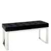 Wohnen Moderne Edelstahl Bank mit Samt Polsterung - Mariah