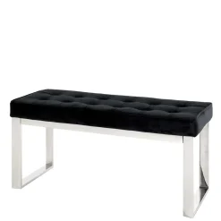 Wohnen Moderne Edelstahl Bank mit Samt Polsterung - Mariah
