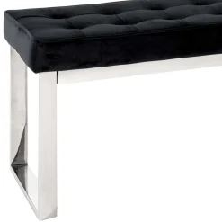 Wohnen Moderne Edelstahl Bank mit Samt Polsterung - Mariah