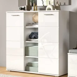 Wohnen Moderne Garderobenkommode in Weiß - Rugova