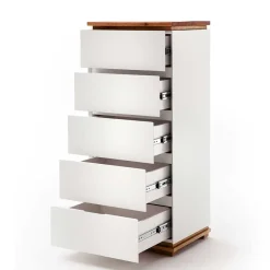 Wohnen Moderne Hochkommode in Weiß - Vangels