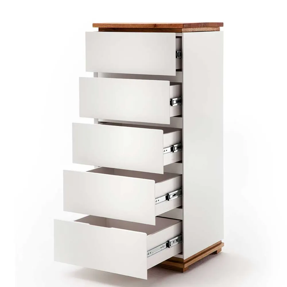 Wohnen Moderne Hochkommode in Weiß - Vangels