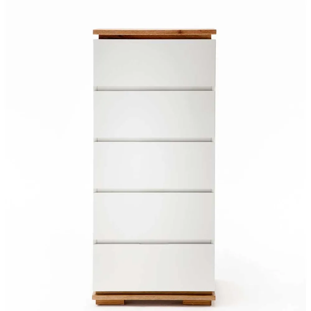 Wohnen Moderne Hochkommode in Weiß - Vangels