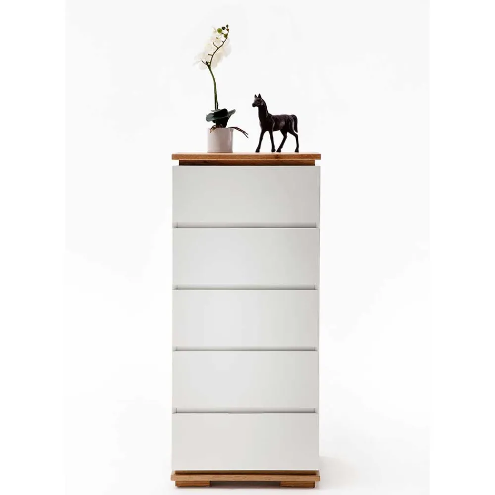 Wohnen Moderne Hochkommode in Weiß - Vangels