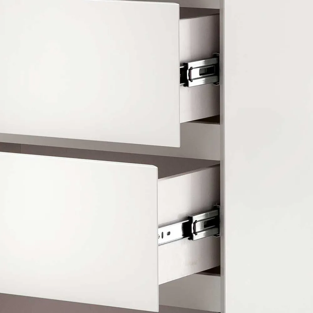 Wohnen Moderne Hochkommode in Weiß - Vangels