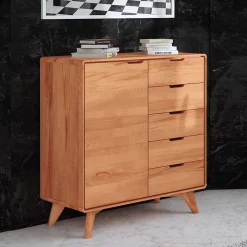 Wohnen Moderne Holzkommode aus Kernbuche massiv - Junola