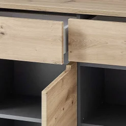 Wohnen Moderne Kombikommode in Wildeiche NB - Kuetra