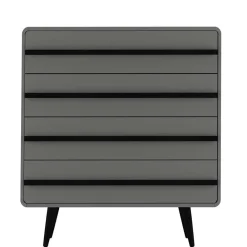 Wohnen Moderne Kommode in Grau mit Schwarz - Pavias