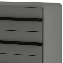 Wohnen Moderne Kommode in Grau mit Schwarz - Pavias