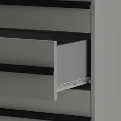 Wohnen Moderne Kommode in Grau mit Schwarz - Pavias