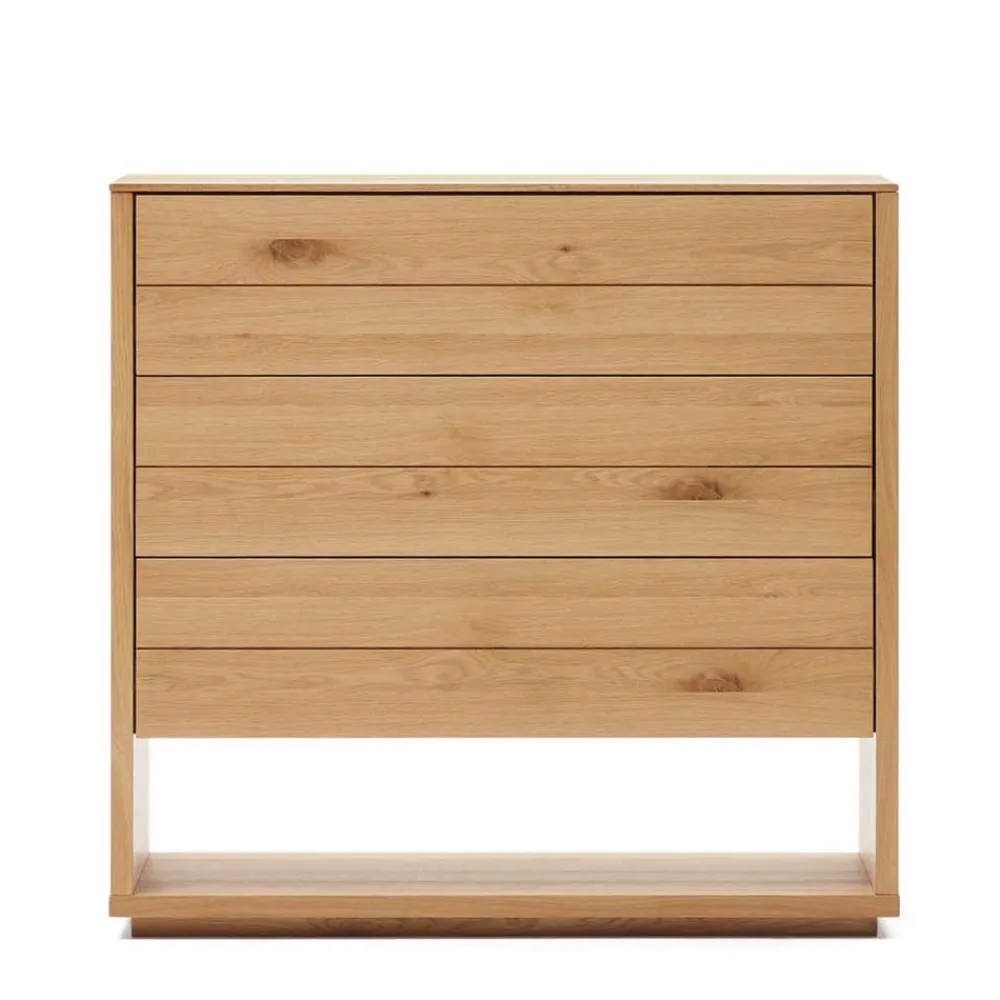 Wohnen Moderne Kommode mit drei Schubladen und Fach - Algaro