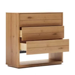 Wohnen Moderne Kommode mit drei Schubladen und Fach - Algaro