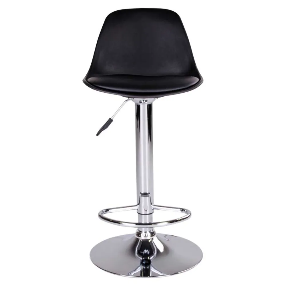 Wohnen Moderne Kunstleder Barstühle in Schwarz - Ekino (2er Set)