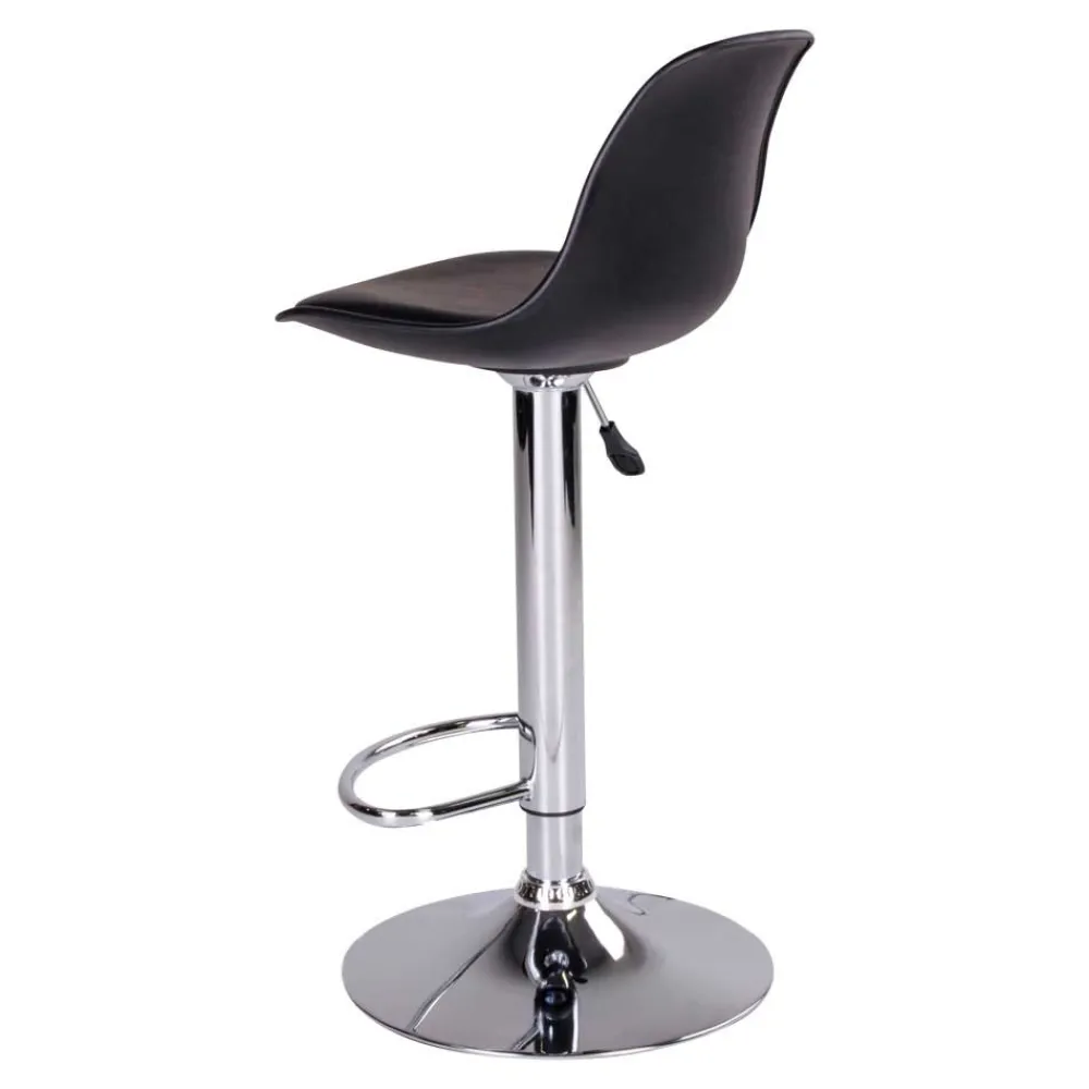Wohnen Moderne Kunstleder Barstühle in Schwarz - Ekino (2er Set)