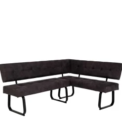 Wohnen Moderne Microfaser Eckbank mit Bügelgestell - Elfetes