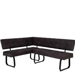 Wohnen Moderne Microfaser Eckbank mit Bügelgestell - Elfetes