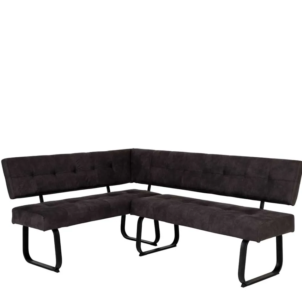 Wohnen Moderne Microfaser Eckbank mit Bügelgestell - Elfetes