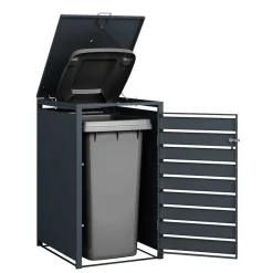 Wohnen Mülltonnenbox*Moderne Mülltonnenbox in Holzoptik - Ecdo