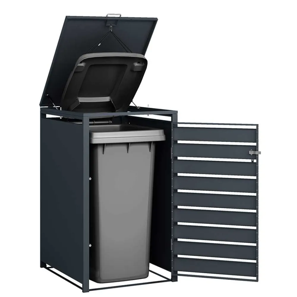 Wohnen Mülltonnenbox*Moderne Mülltonnenbox in Holzoptik - Ecdo