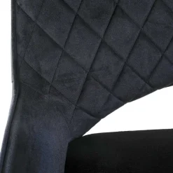 Wohnen Küchenstühle|Esszimmerstühle*Moderne Samtstühle in Schwarz - Celloma (2er Set)