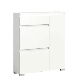 Wohnen Schuhschränke*Moderne Schuh-Kombikommode in Weiß - Dany