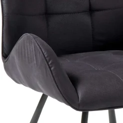 Wohnen Wohnzimmerstühle*Moderne Stühle in Grau Schwarz - Plovema (2er Set)