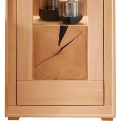 Wohnen Moderne 1-türige Vitrine aus Kernbuche geölt - Sarosca