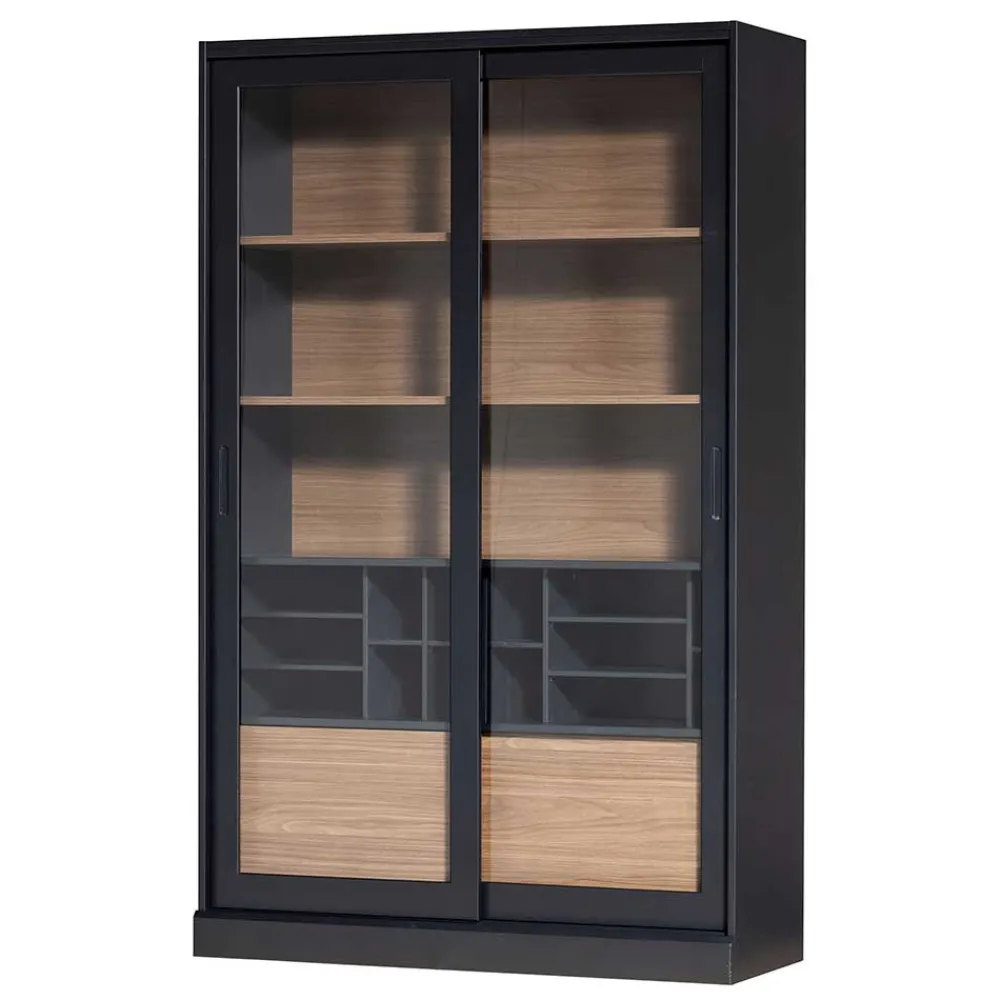 Wohnen Vitrinen|Wohnzimmer-Vitrinen*Moderne Vitrine mit Glas Schiebetüren - Susanne