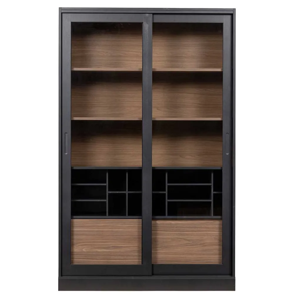 Wohnen Vitrinen|Wohnzimmer-Vitrinen*Moderne Vitrine mit Glas Schiebetüren - Susanne