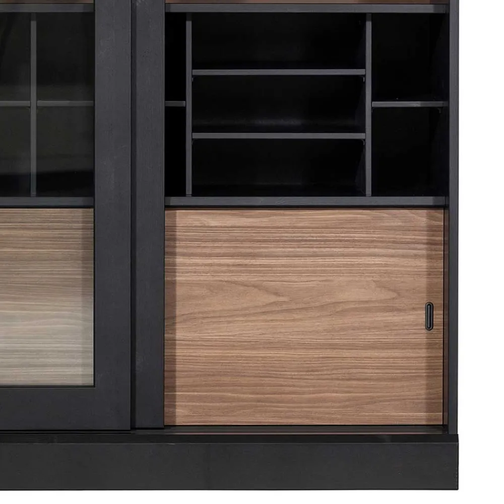 Wohnen Vitrinen|Wohnzimmer-Vitrinen*Moderne Vitrine mit Glas Schiebetüren - Susanne