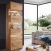 Wohnen Moderne Wildeiche Vitrine 63x207x43 cm - Acmida