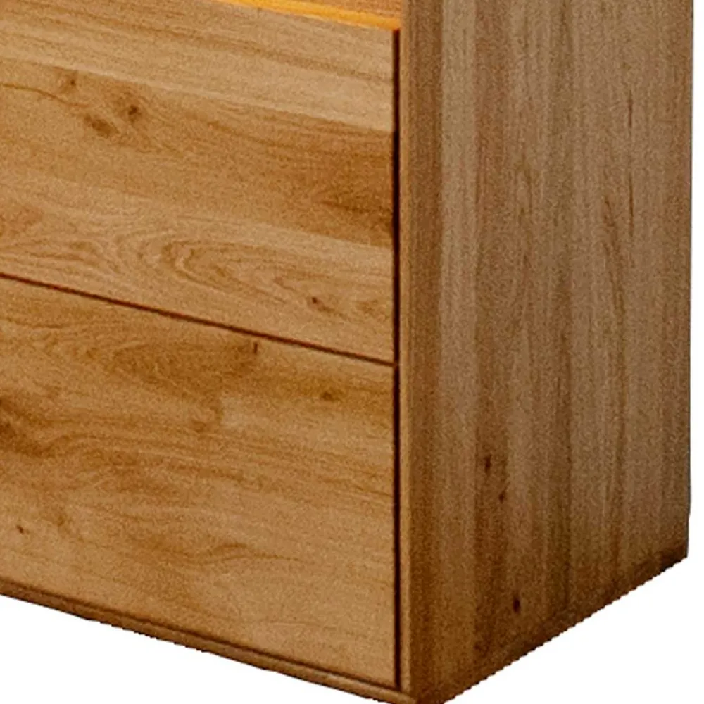 Wohnen Moderne Wildeiche Vitrine 63x207x43 cm - Acmida