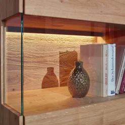 Wohnen Moderne Wildeiche Vitrine 63x207x43 cm - Acmida