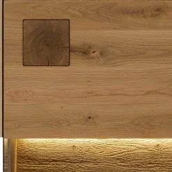 Wohnen Moderne Wohnzimmervitrine aus Wildeiche Massivholz - Millena