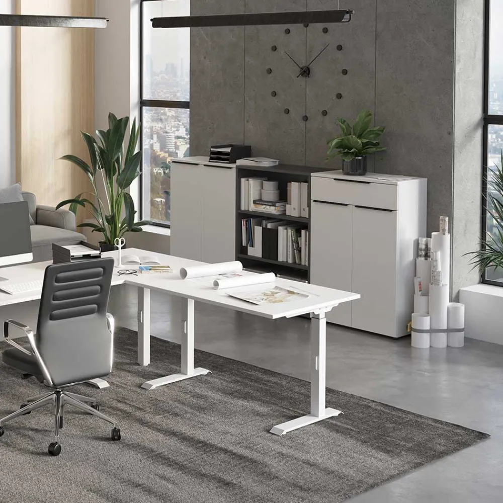 Wohnen Büroschränke*Moderner Aktenschrank in Weiß - Sparkle