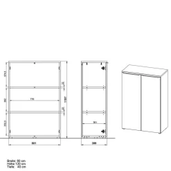 Wohnen Büroschränke*Moderner Aktenschrank in Weiß - Sparkle
