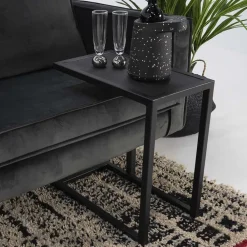 Wohnen Schwarze Möbel|Naturholzmöbel*Moderner Anstelltisch in Schwarz - Lakohoma