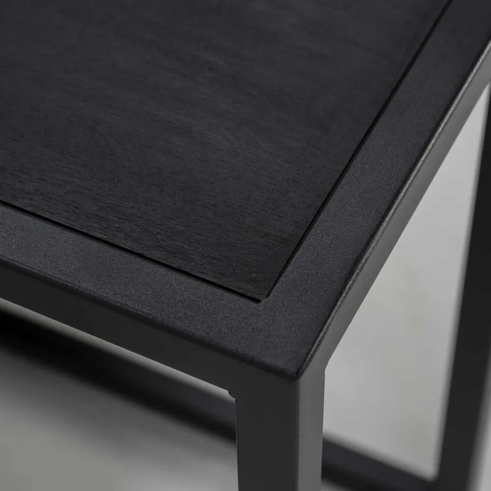 Wohnen Schwarze Möbel|Naturholzmöbel*Moderner Anstelltisch in Schwarz - Lakohoma