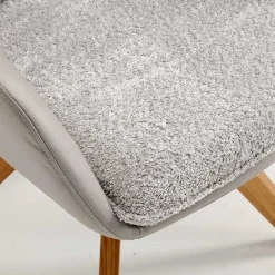 Wohnen Wohnzimmerstühle*Moderner Armlehnenstuhl in Grau - Lyra (2er Set)