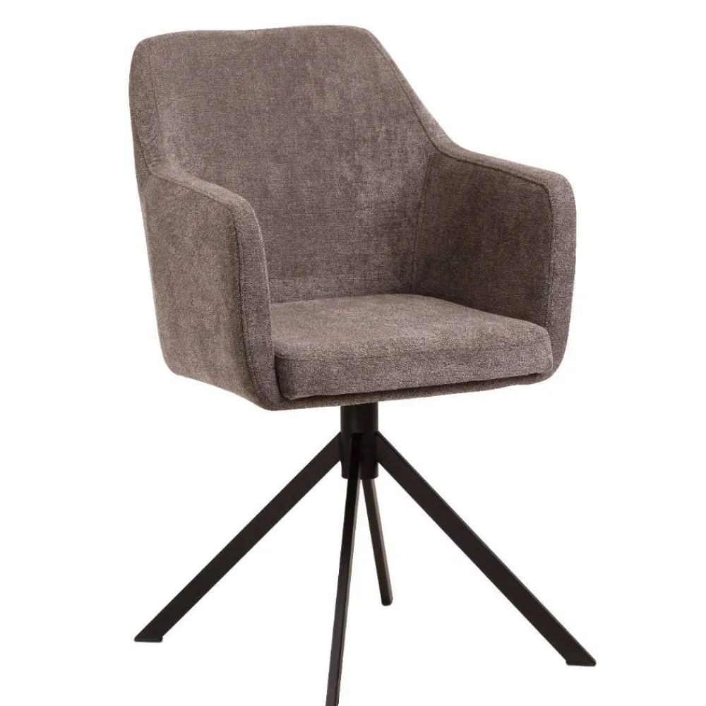 Wohnen Moderner Armlehnenstuhl in Braun - Myrano