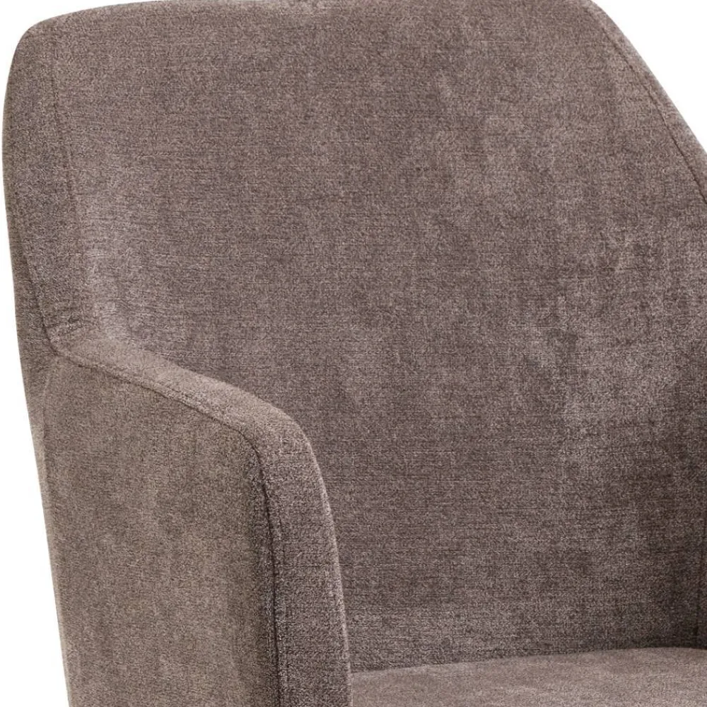 Wohnen Moderner Armlehnenstuhl in Braun - Myrano