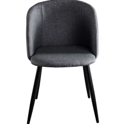 Wohnen Moderner Armlehnstuhl in Dunkelgrau - Nauizia (2er Set)