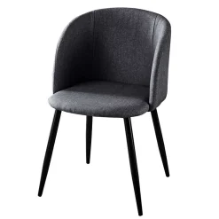 Wohnen Moderner Armlehnstuhl in Dunkelgrau - Nauizia (2er Set)