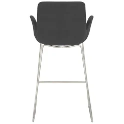 Wohnen Moderner Barstuhl mit Armlehnen in Dunkelgrau - Vaiana