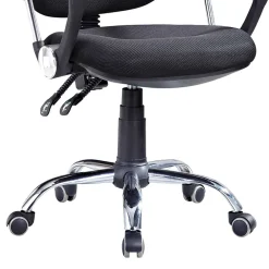 Wohnen Bürostühle*Moderner Büro Drehstuhl in Schwarz Chrom - Philadela