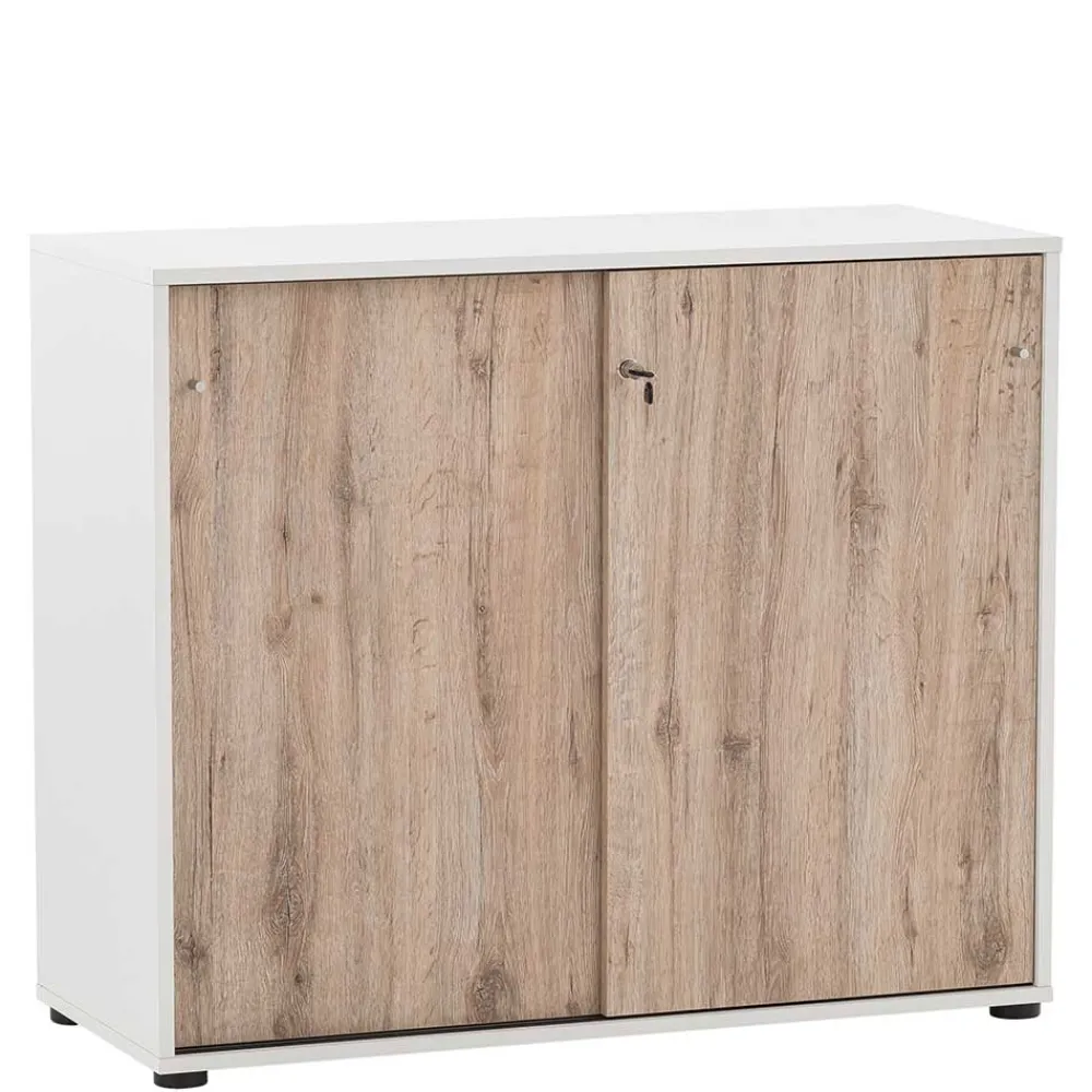 Wohnen Büroschränke*Moderner Büroschrank mit zwei Schiebetüren - Laganzo